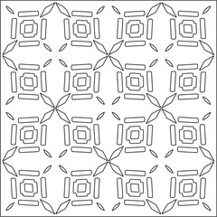 Fototapeta na wymiar Vector pattern with symmetrical elements . Repeating geometric tiles from striped elements.Monochrome texture.Black and white pattern for wallpapers and backgrounds.