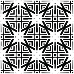 Decorative abstract pattern. Black and white seamless geometric pattern.Pattern for fashion, fabric, apparel dress, textile, background, wallpaper, digital printing.