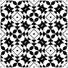 Decorative abstract pattern. Black and white seamless geometric pattern.Pattern for fashion, fabric, apparel dress, textile, background, wallpaper, digital printing.