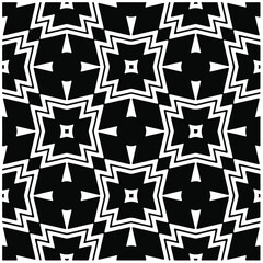 Decorative abstract pattern. Black and white seamless geometric pattern.Pattern for fashion, fabric, apparel dress, textile, background, wallpaper, digital printing.