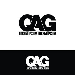 QAG letter monogram logo design vector