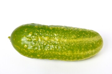 Small cucumber on a white background