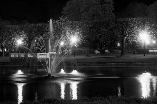 Fountain On The Swan Lake