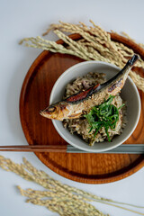 fish on a rice bowl