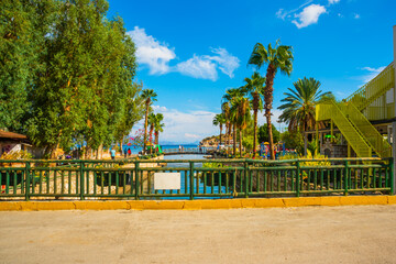 TURUNCH, MARMARIS, TURKEY: View of the canal in Turunch on a sunny summer day.