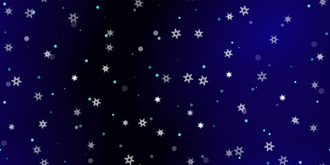 Falling Snowflakes seamless pattern flying snow