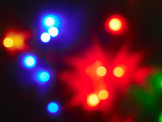 Abstract photography, Christmas lights out of focus, blurry photography, simple texture