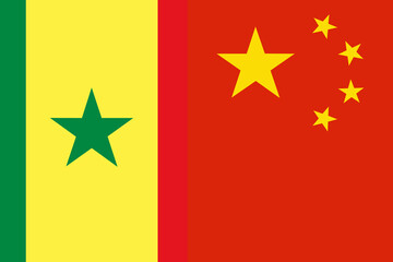 Senegal and China flag countries