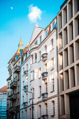 Antique building view in Old Town Warsaw, Poland