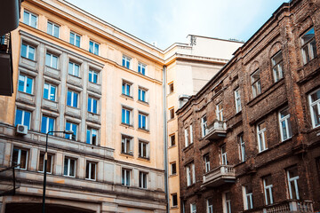 Fototapeta na wymiar Antique building view in Old Town Warsaw, Poland