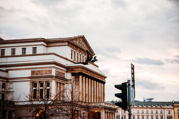 Antique building view in Old Town Warsaw, Poland