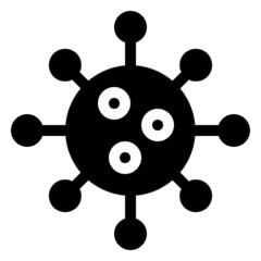 Obraz premium virus icon with black outline style
