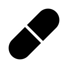 capsule icon with black outline style