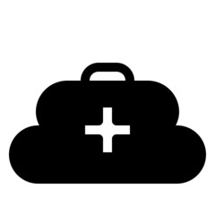doctor bag icon with black outline style