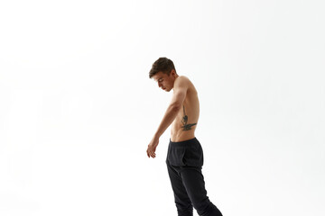 Young man dancer dancing classical ballet dance