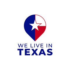 Texas Map Pin Logo