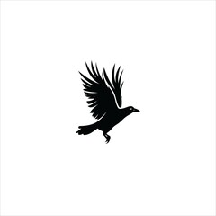 Naklejka premium crow logo vector abstract template