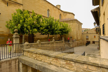 Vista de la localidad Lanciego en la Rioja Alavesa, Alava, País Vasco