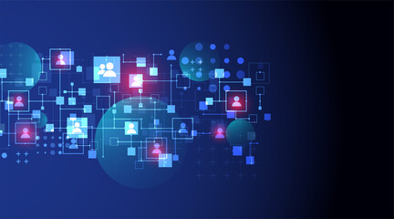 Social media vector background. Communication concept.