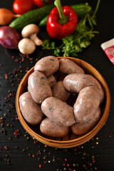 sausages on a plate