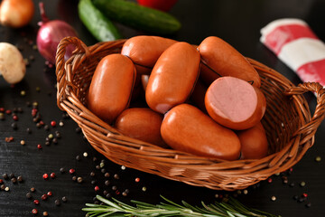 sausages and vegetables