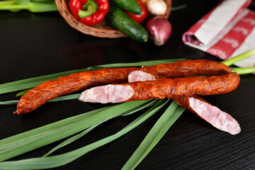 sausages on a plate