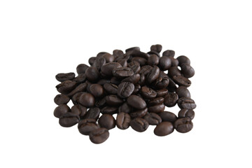 Coffee beans on white isolated background. With clipping path.