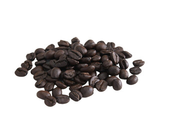 Coffee beans on white isolated background. With clipping path.