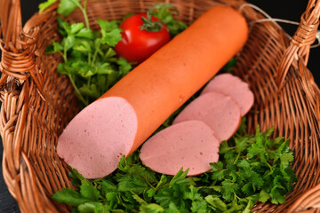 sausage and vegetables