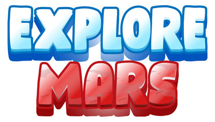 Explore Mars word logo design