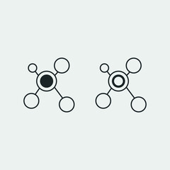 Molecule vector icon