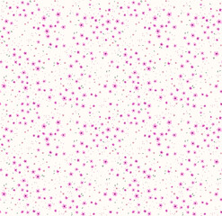 Seamless floral pattern. Ditsy background of small pink flowers. Small-scale flowers scattered over a white background. Stock vector for printing on surfaces and web design.