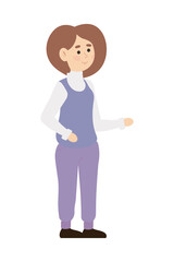 young woman character