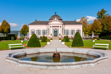 Pavilion in Melk abbey gardens, Wachau valley, Austria