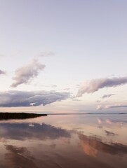 Plakat sunset over the lake Peipus in Estonia