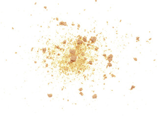 group of brown sugar on white background