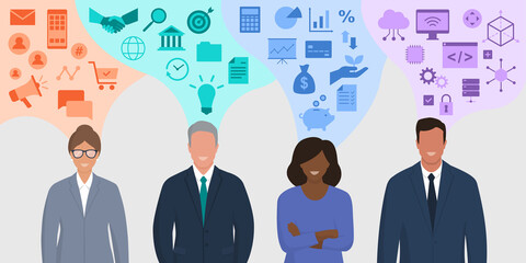 Business people and their skills