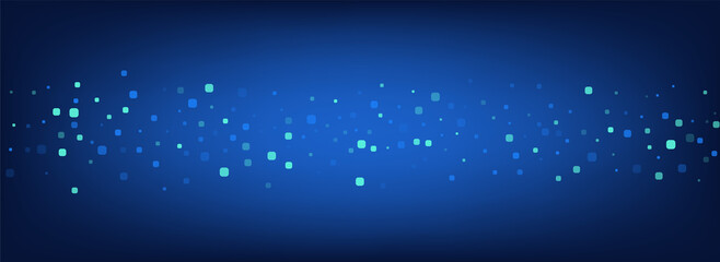 Turquoise Confetti Independence Panoramic Vector