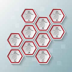 Abstract 3D Paper Infographics. Business template .Vector illustration