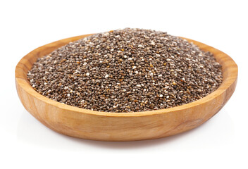 chia seeds isolated on white background