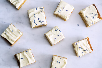 Schwedischer Rübenkuchen Blechkuchen mit Frischkäsecreme