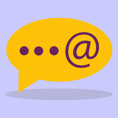 The sign of the sent message, email. The image is made in a flat style. Vector illustration. A series of business icons.