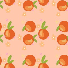seamless pattern with oranges
