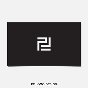 PF LETTER LOGO DESIGN VECTOR