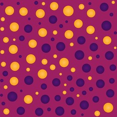 Colorful circles pattern, Halloween background. Vector illustration. Wrapping paper.