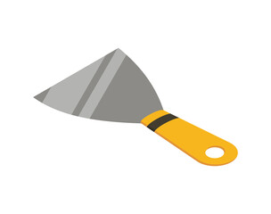 Spatula isometric hand tool. Detailed icon of tool for handyman repair.  equipment of builder instrument. Tool supplies on white background
