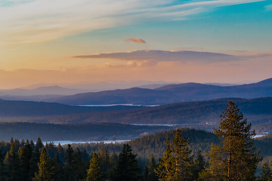 Midnight Sun. Taken In Swedish Lapland