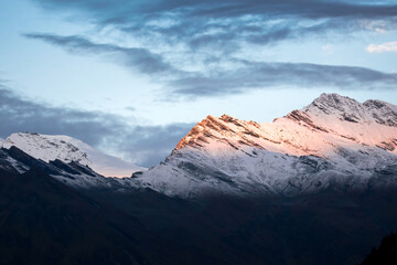 amazing view of mountain peak against sky in Uttarakhand