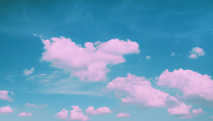 pink clouds, sky background