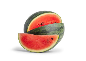 Fresh watermelon sliced with seeds